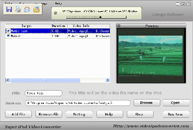 Super iPod Video Converter build 2008 screenshot